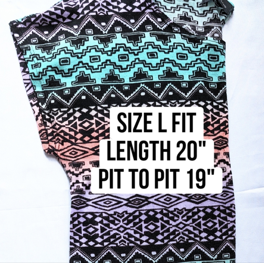 Colourful, Soft Fall Top. Size Large. - Picture 4 of 9